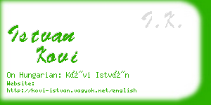 istvan kovi business card